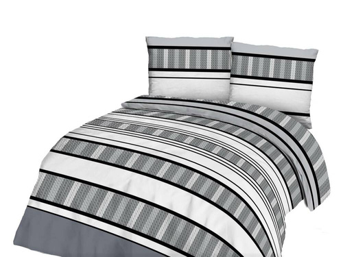 Pościel flanelowa Pasy 31488/1 Darymex szary