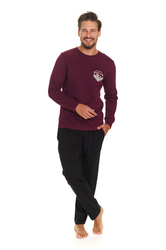 PMB.7139 Piżama Męska Doctor Nap - burgundy