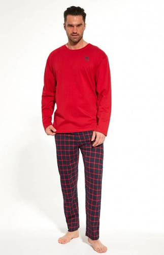 Piżama męska 124/210 Winter Cornette -bordo