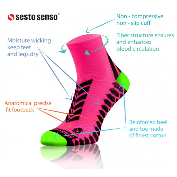 Sport Socks Skarpety sportowe Sesto Senso różowy