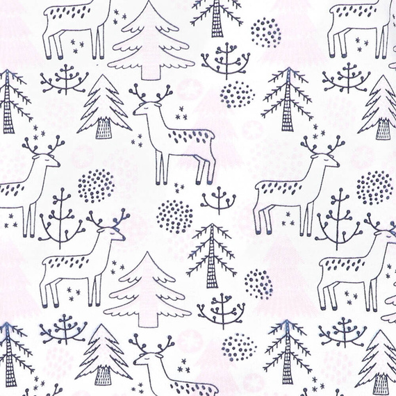 Śpiochy z bawełny organicznej Jelonki Nini druk