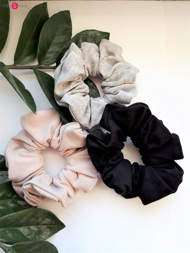 Gumka do włosów gładka Scrunchie Milk&Love kremowy