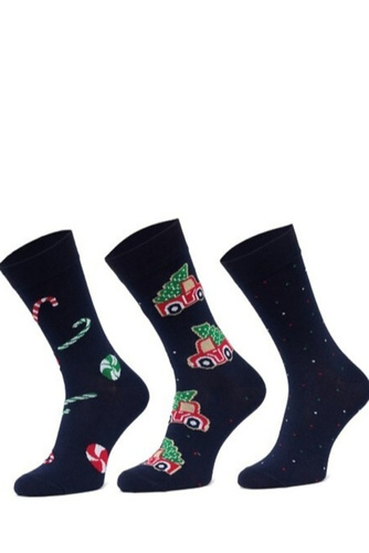 A63 Skarpety Premium A'3 Cornette - granatowy (auto)