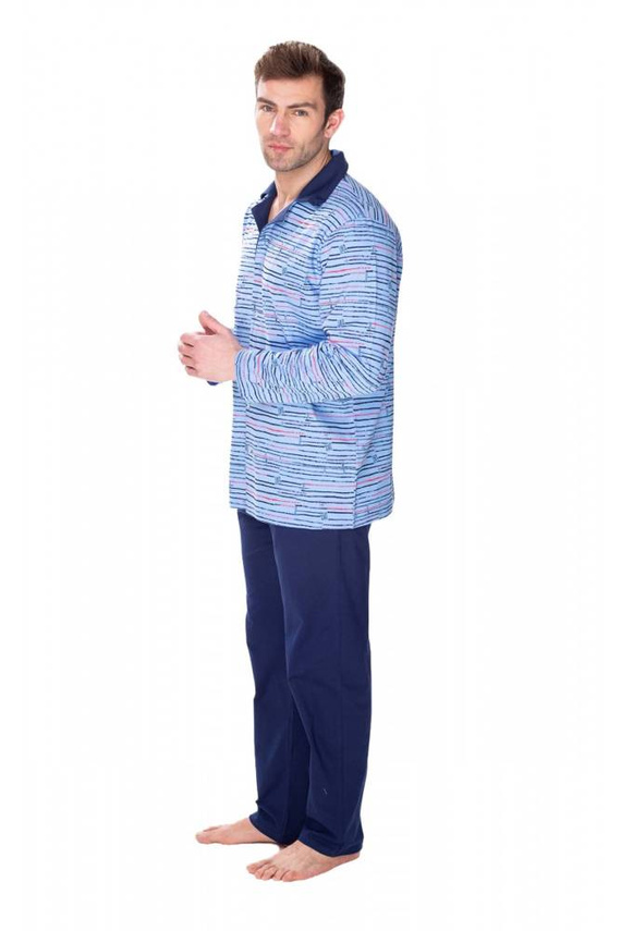 Piżama męska 86022 Henric James Bradley granatowy-druk