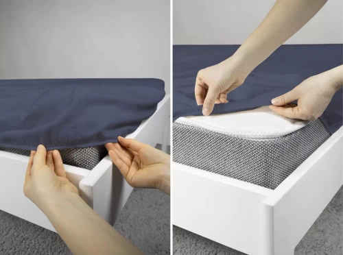 Prześcieradło z mikrofibry Poly Detexpol niebieski 