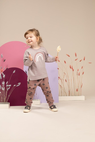 Bluza wciągana z nadrukiem Happiness Pinokio - szary 