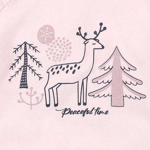 Pajacyk z bawełny organicznej Jelonki Nini różowy