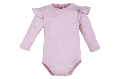 Body z długim rękawem "Rose Bonica" Makoma pudrowy róż