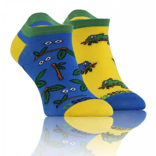 Kameleon Skarpety stopki finest cotton dwie różne Sesto Senso niebieski