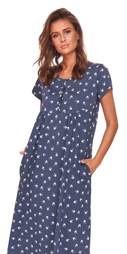 TM.4119 Koszula Nocna ciążowa i do karmienia Doctor Nap - deep blue