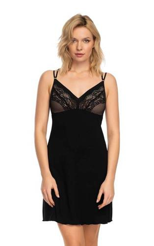 Koszula Nocna  Casilda  NIPPLEX- czarny