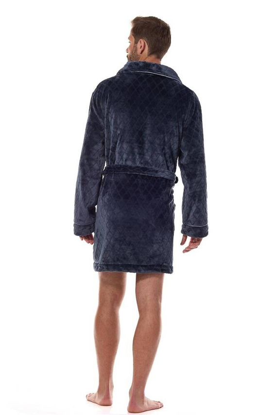 2454 Szlafrok Męski Frotte L&L - grafitowy