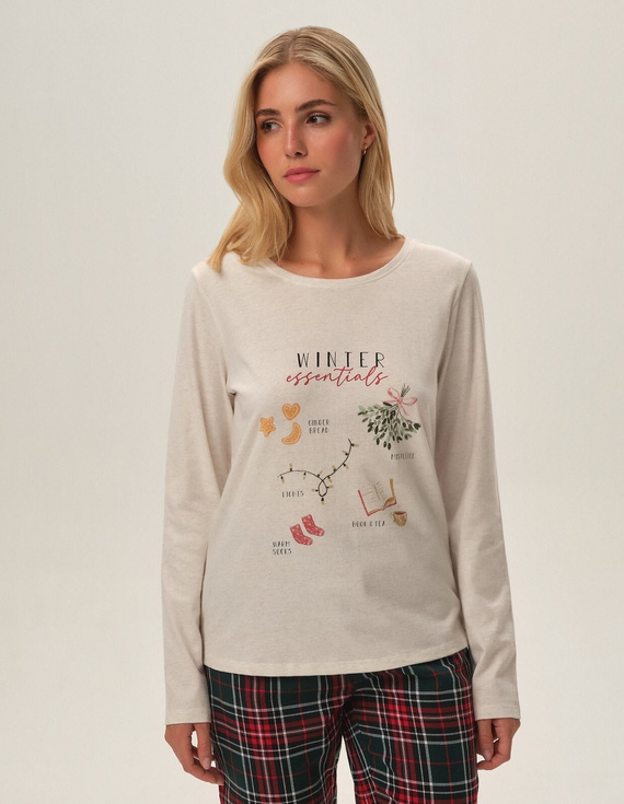 Piżama Damska 41902 Florencia Henderson -beżowy