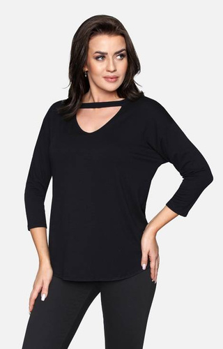 Bluzka rękaw 3/4 Alexa Babell - czarna
