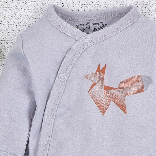 Body kopertowe z bawełny organicznej Fun Origami Nini szary