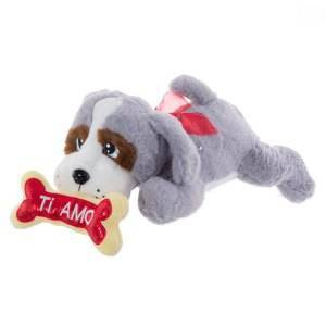 Pies pluszowy Eurobaby szary