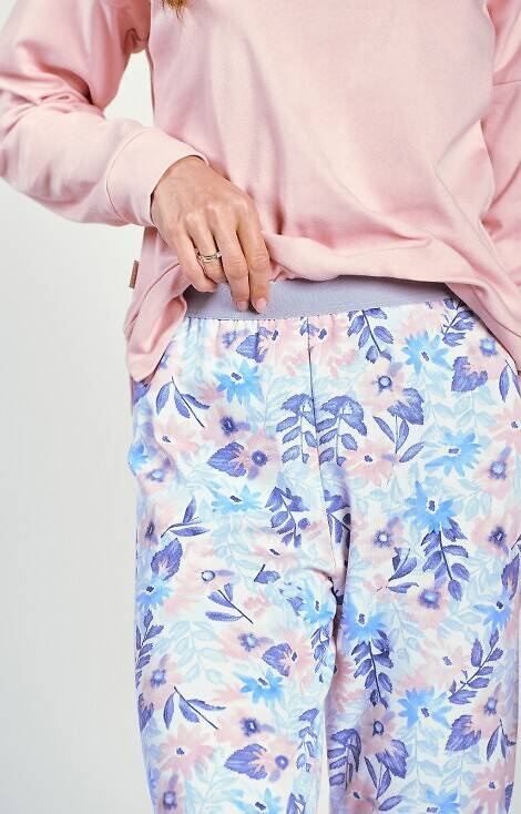 Piżama damska 3239 Sylvie Taro - pudrowa