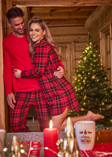 Piżama męska 124/282 Wild Wood Cornette czerwona