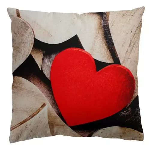 Poszewka dekoracyjna Jess Eco serca Domarex biały