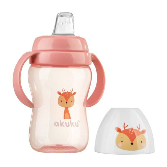 Bidon z miękkim ustnikiem ALA0221 Jelonek Akuku pomarańczowy