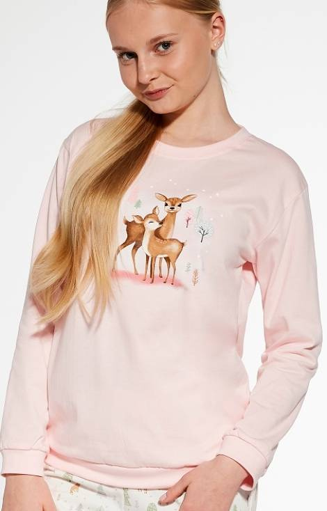 Piżama dziewczęca 977/164, 978/164 Fall Cornette - różowy