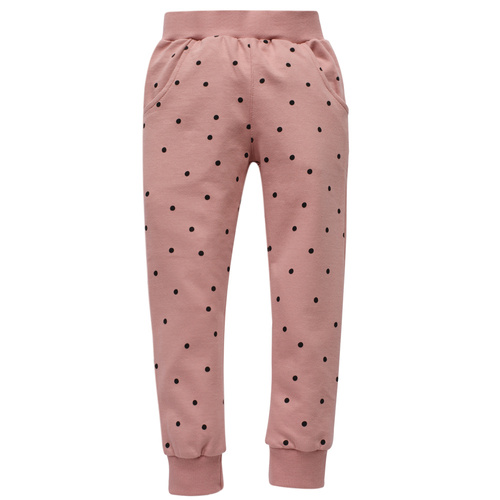 Spodnie w groszki Tres Bien Pinokio - róż groszki 