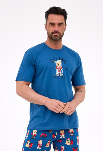 Cornette Boxer 326/296 – męska piżama bawełniana, krótki rękaw, lekka i przewiewna