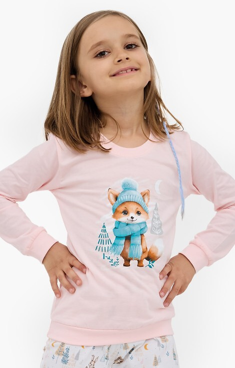594/192 592/192 Cornette Kids Girl Fox – piżama bawełniana dla dziewczynki z liskiem