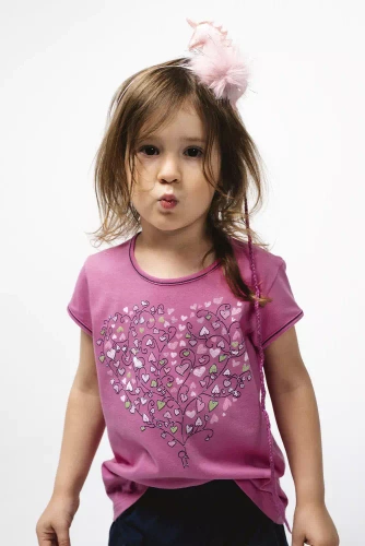 Piżama dziewczęca Ontega Italian Fashion - amarantowy/granatowy