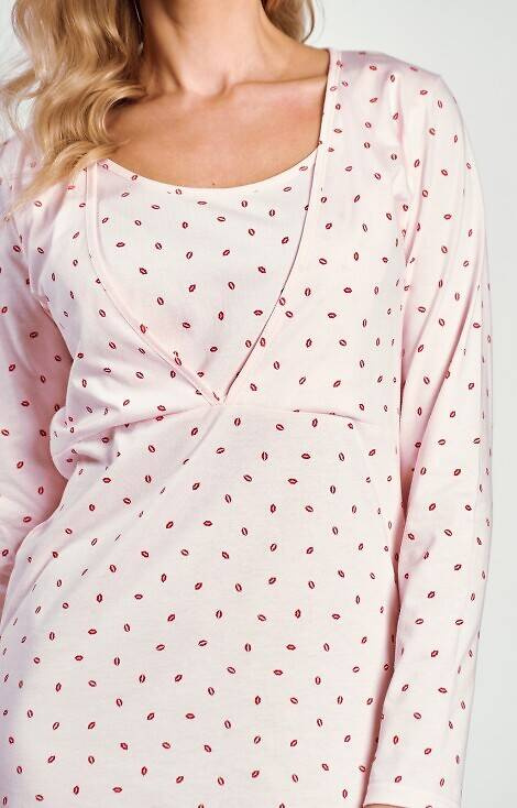 Koszula do karmienia 3216 Taro- różowa