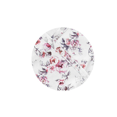 "Rose" Body rozpinane z krótkim rękawem Terjan - white rose