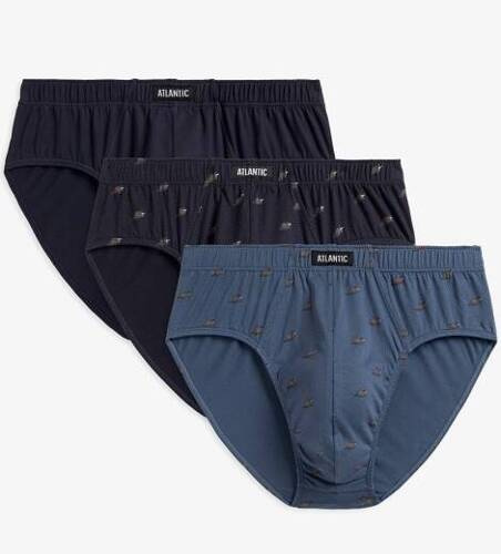 Slipy męskie 3MP-167 A'3 Atlantic- granatowy-niebieski