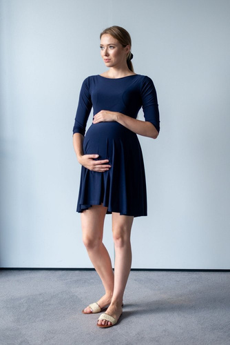 Sukienka do karmienia 130 MIRACLE- granatowy