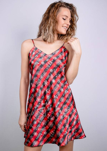 Halka satynowa DK-HK DKaren czerwony 012