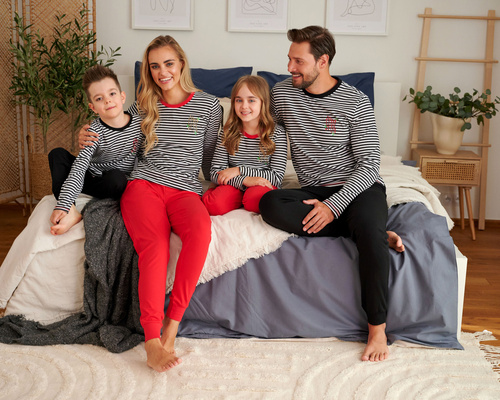 PDU.5236 Piżama dziecięca Unisex Doctor Nap - black red