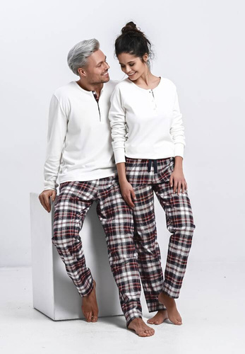 Piżama damska Mollie Sensis -śmietanowy