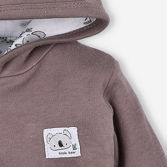 Bluza dwuwarstwowa Sweets Koala z bawełny organicznej Nini czekoladowy