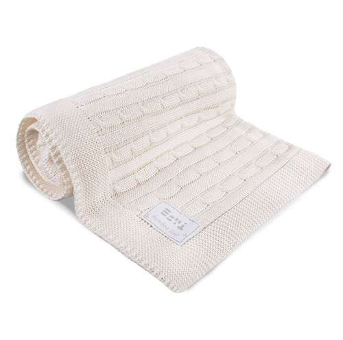 Bambusowy Kocyk warkocz Eevi- ecru