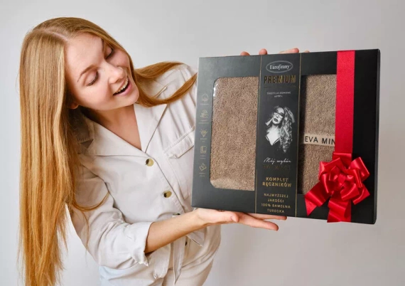 Komplet ręczników premium Venus 3 Eva Minge Eurofirany - pudrowy ciemny