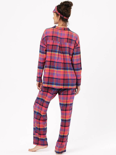 Rozpinana Piżama Damska LNS 483 Key - różowy