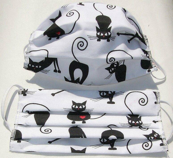 Maseczka dwuwarstwowa Karo - 178b liście zielone