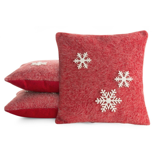 Poszewka świąteczna śnieżynki Chp 83A Eurofirany czerwony 
