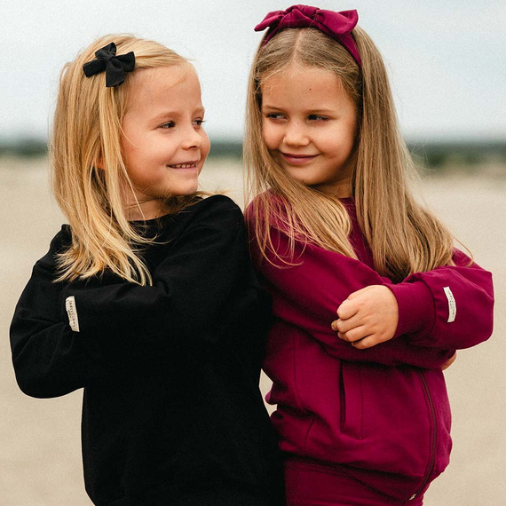 Eevi bomberka dla dzieci Simply Comfy bordo– wygodna bluza z bawełny, klasyczny krój