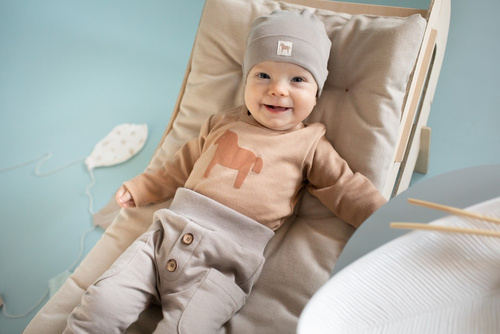 Body z długim rękawem Wooden Pony Pinokio - brąz