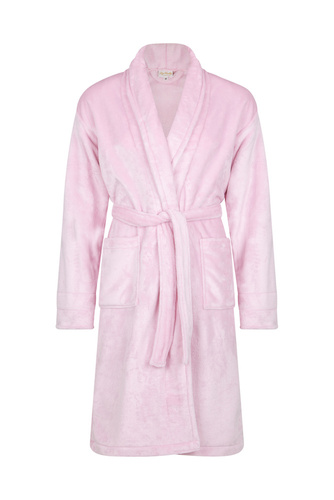 Szlafrok damski polarowy Elen ByShelly - jasny róż