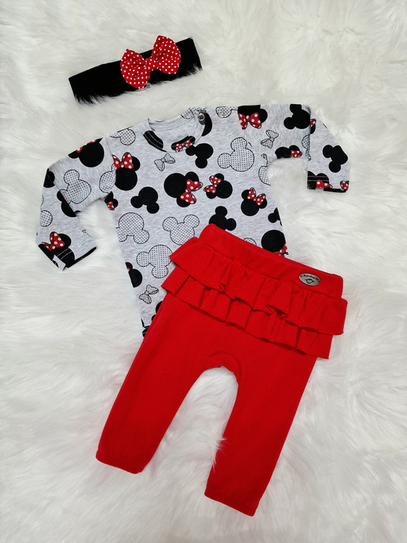 Body z długim rękawem Myszki Bambarillo - szary