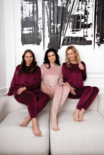 Komplet damski Akara Italian Fashion - róż pudrowy 