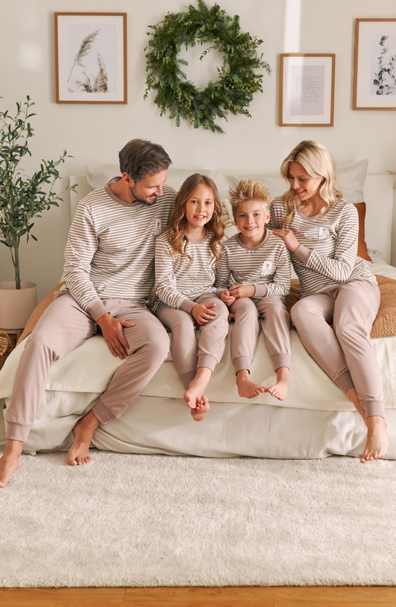 PMB.4530 "Bear" Piżama Męska Doctor Nap - beige