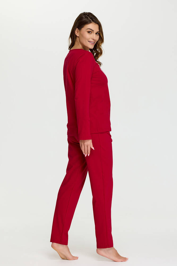 Piżama damska 10 Senizo bordowy
