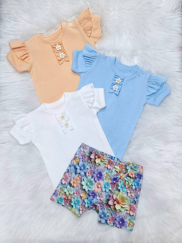 Body z krótkim rękawem Ola Bambarillo błękitny 